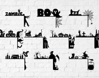Halloween Door Corner Svg, Halloween Door Trim svg, Halloween Door Trim bundle, Halloween Home Decor, Halloween Door Hanger svg, Cricut