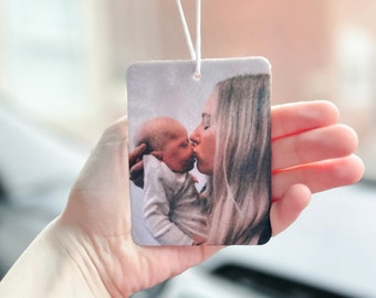 Car Air Freshener Perosnalised - Double Sided Photo - Business Logo - Pet - Family - Gift under 10