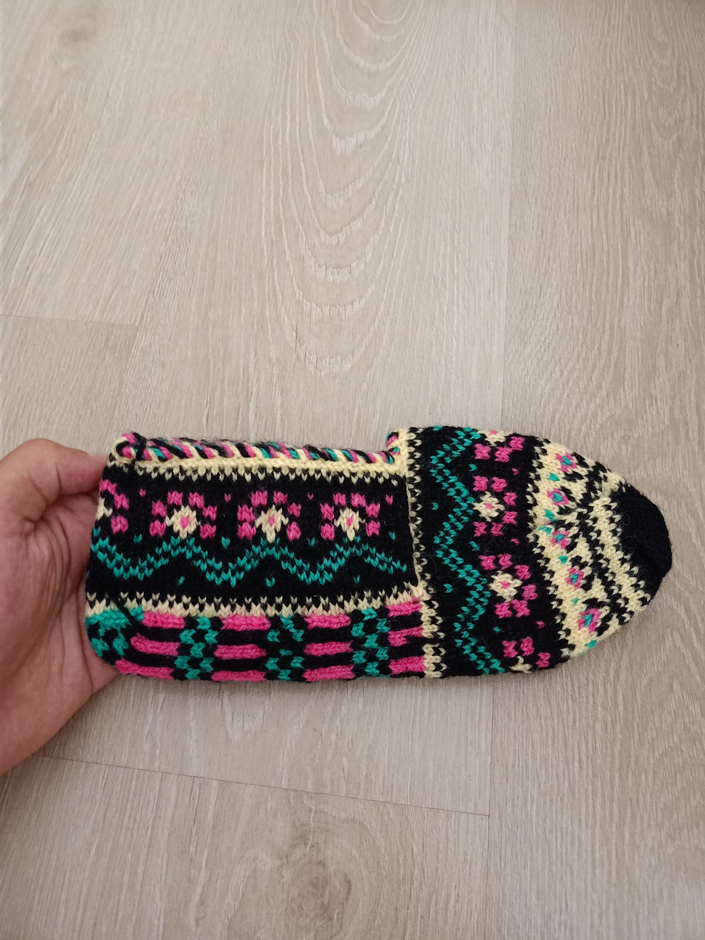 Turkish Handmade socks Anatolian Design Knitted Knitted Etsy