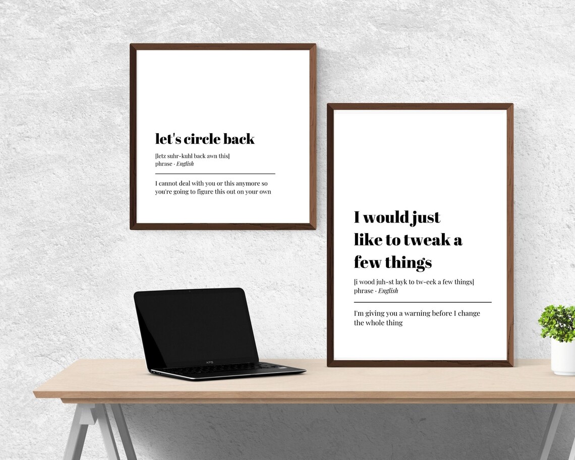 Funny Office Decor Set of 18 Office Wall Decor Home Etsy