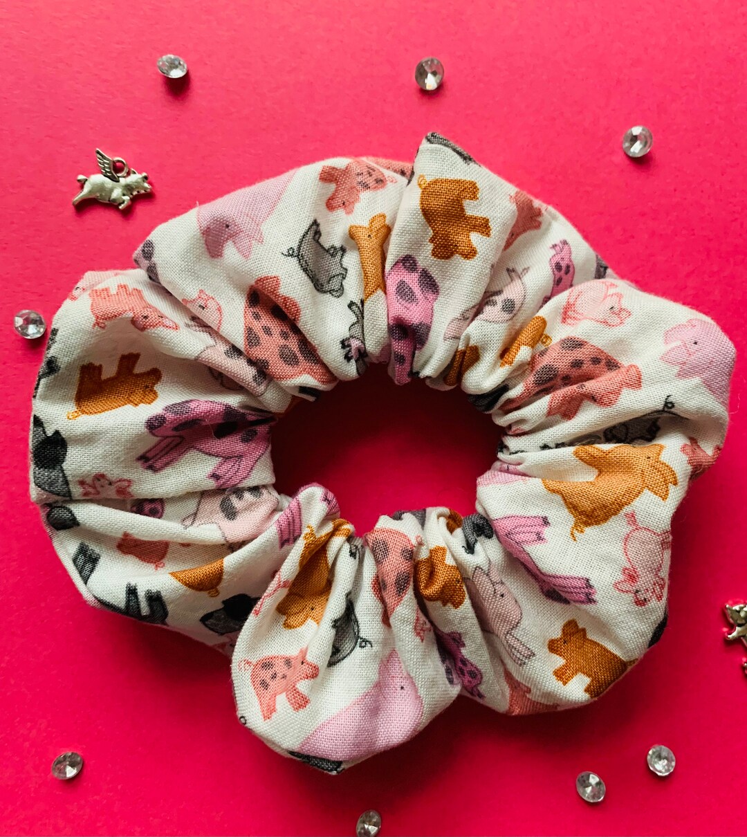 Pig Hair Scrunchie Pig Hair Accessories Pig Gifts Pig Hair Etsy UK