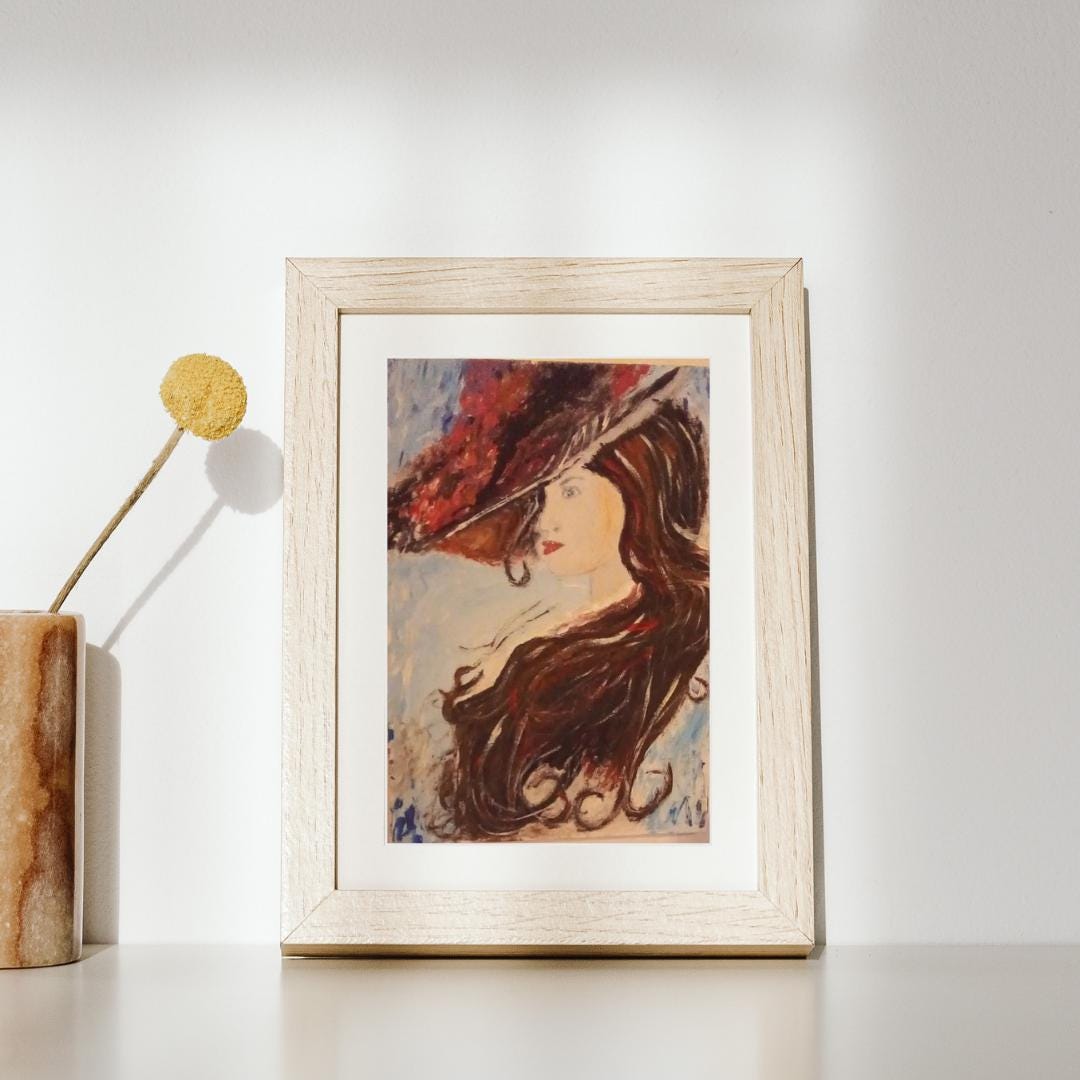 Gift For Her wall Art Handmade Original Oil Painting On Canvas sitting gift-for-her-wall-art-handmade-original-oil-painting-on-canvas-sitting