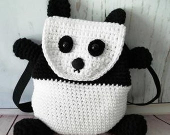 Crochet  panda style bag for baby