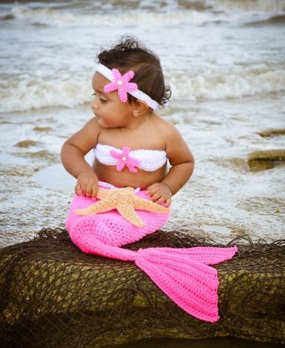 Crochet Mermaid Outfit Photography Prop Etsy