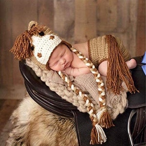 Crochet horse photography outfit