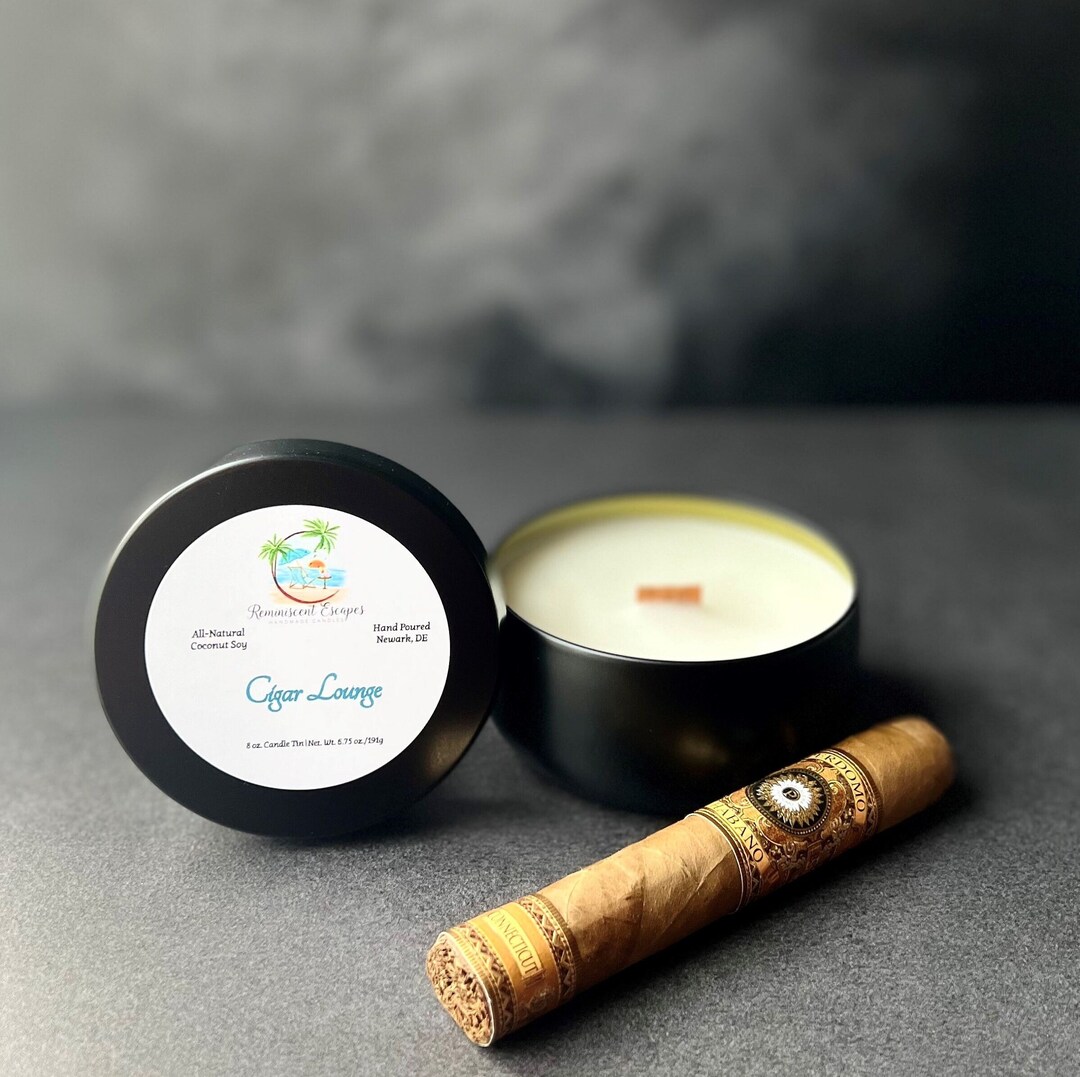 Cigar Lounge Candle, Cigar Candle, Tobacco Candle, Cigar Lounge, Cigar