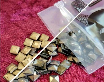 Hotfix Studs - Gold/Silver Loose Metal Studs for Punk, Gothic, Witchy Clothing or Cyberpunk, Costume, Cosplay, Burlesque, Rave Festival