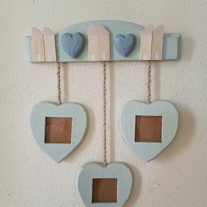 Wall Mounted Wooden Photo Frame,Wall Photo Frame,Heart Photo Frame,Photo Wall Cabinet,Wall Frame,Pastel Frame,Pink Photo Frame,Heart Frame