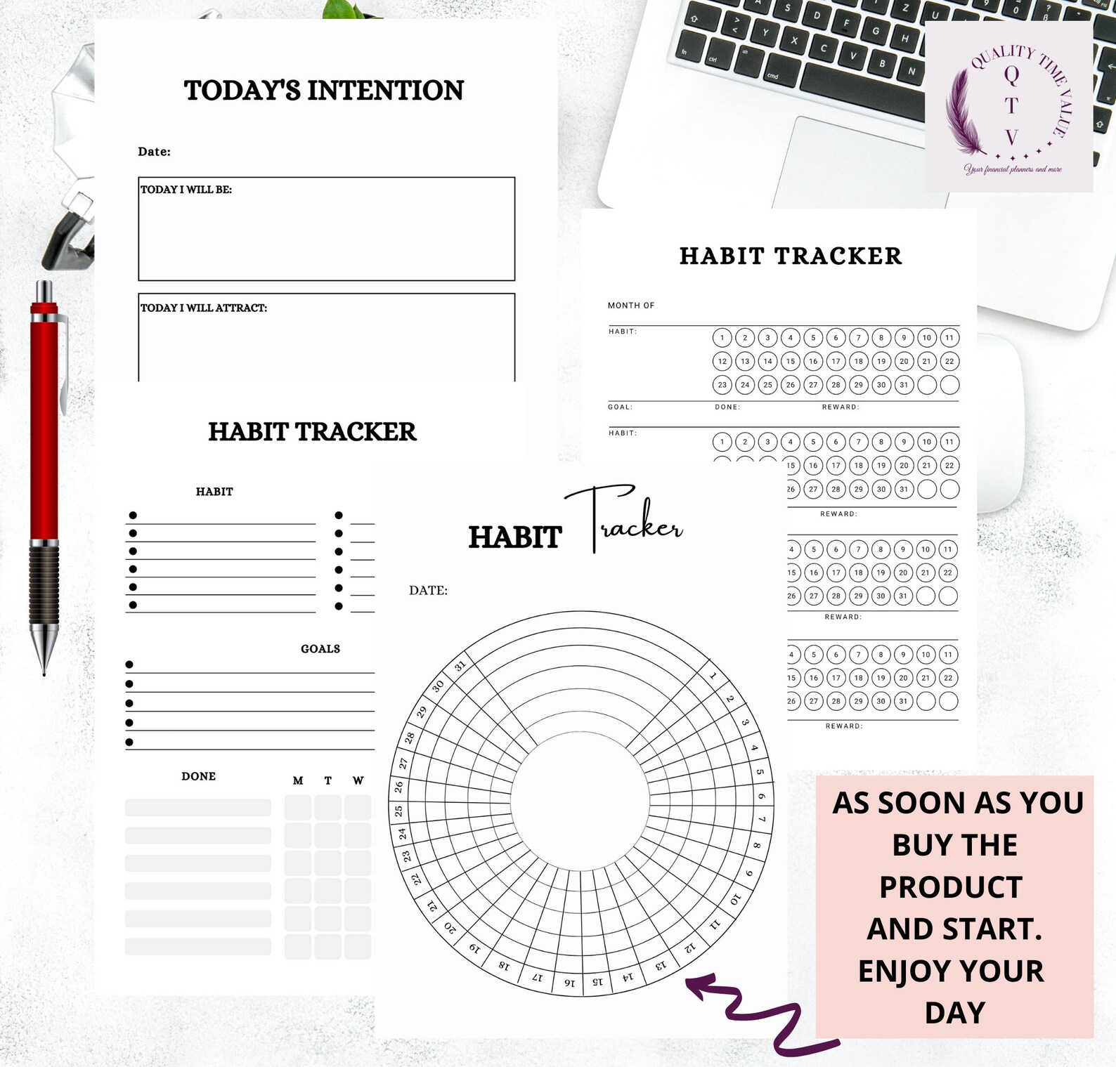Atomic Habits Planner Printable Inserts Habits Tracker Etsy Denmark