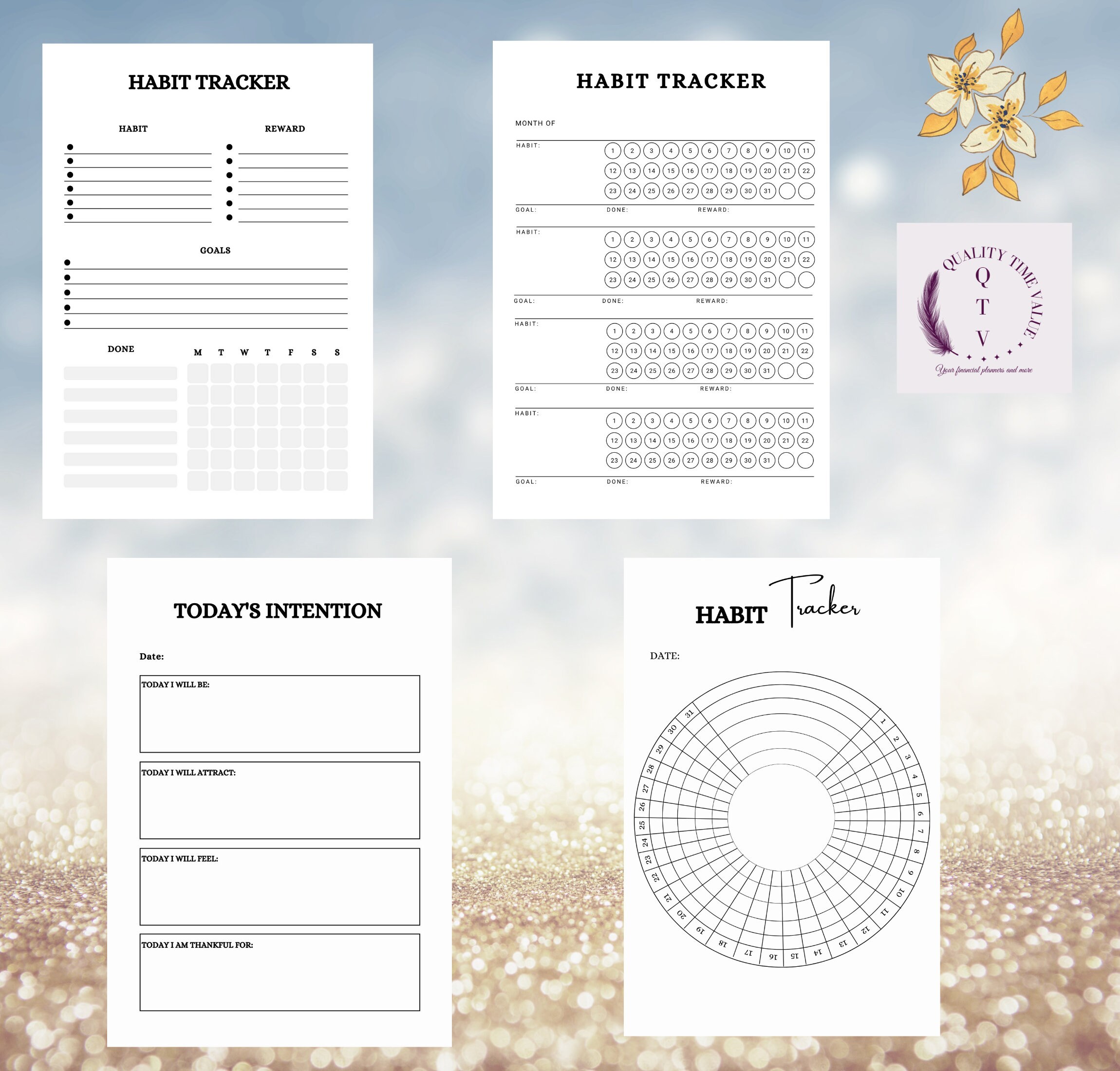 Mini Happy Yearly Atomic Habits Planner Refills Printable Etsy