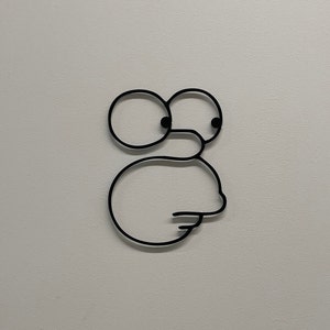 Homer Simpson Wall Art (Made in U.S.A) - Decorazione divertente e unica per la casa o l'ufficio