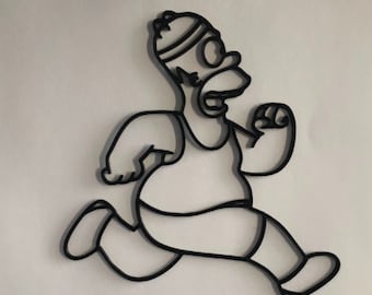 Homer Simpson Running Wall Art (Made in U.S.A)