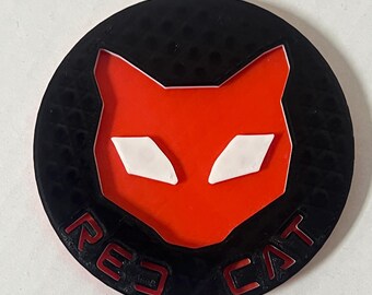 RED CAT (RCAT) Inspired Coaster  (Made in U.S.A)-Fun and Unique Home or Office Decoration