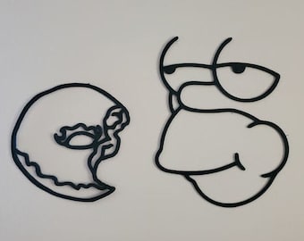 Homer Simpson Wall Art Donut (Made in U.S.A)-Fun and Unique Home or Office Decoration