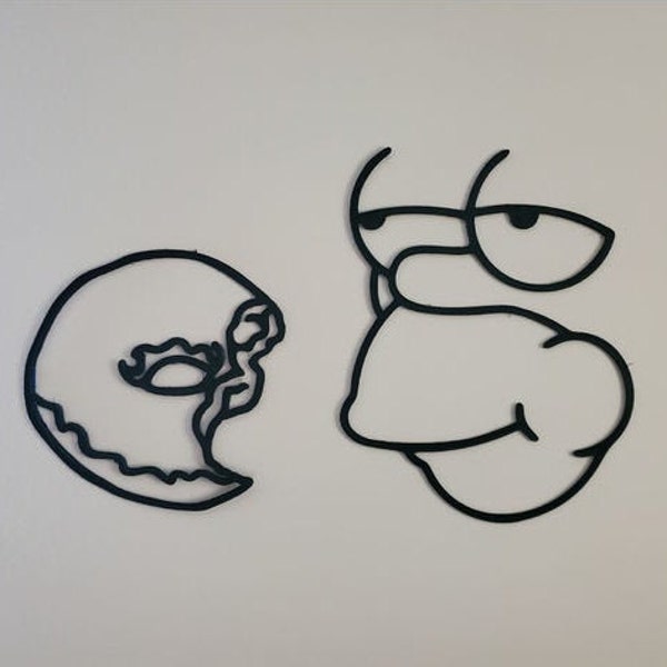 Homer Simpson Wall Art Donut (Made in U.S.A)-Fun and Unique Home or Office Decoration