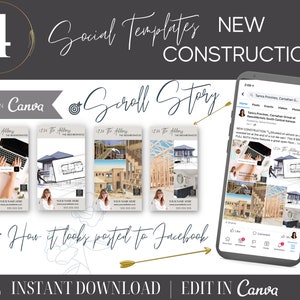 Real Estate New Construction Social Media Templates | Canva Realtor Posts (Digital Download) image 2