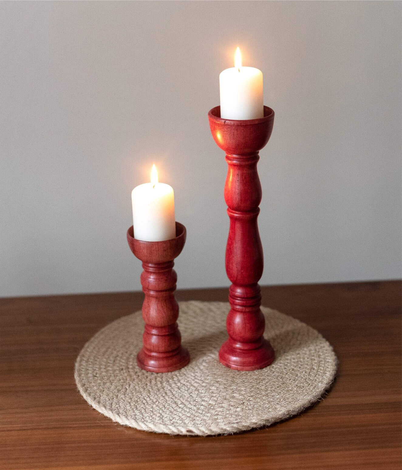 Handmade Wooden Chunky Candle Holders Etsy UK