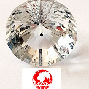 Madagascar Turmalina Cuarzo diam: 11.90mm peso 6.35cts Raro tener una sola turmalina en el eje C del cristal para la colección