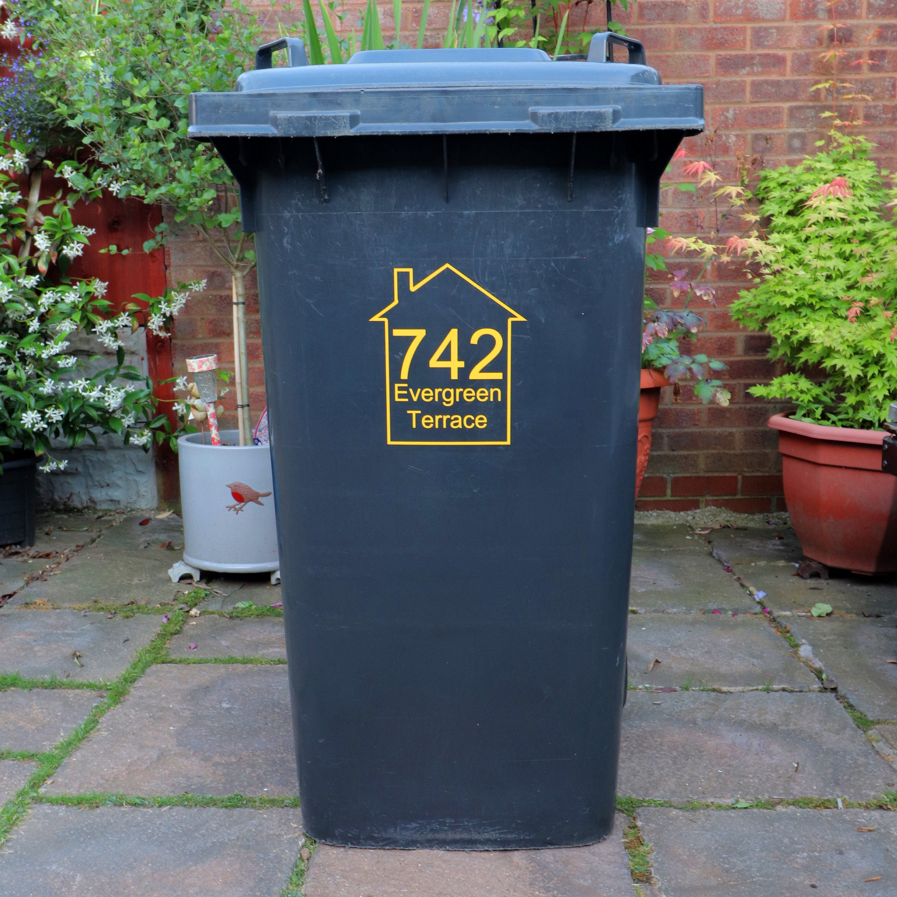 Custom Wheelie Bin Vinyl Sticker Custom Wheelie Bin Vinyl Etsy