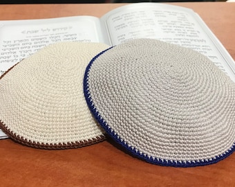 Crocheted kippah - Carmel (pre-order) - free shipping