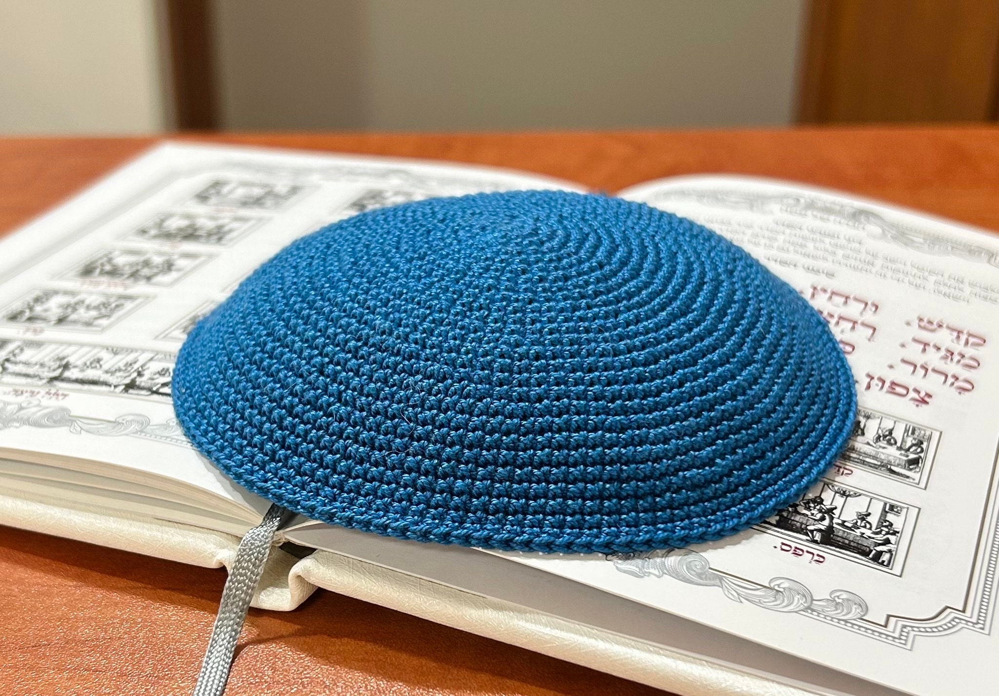 Crocheted plain kippah in different colors - Jordan (pre-order) - free shipping