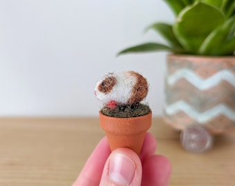 Mini Guinea Pig gift, handmade decoration, printers tray ornament