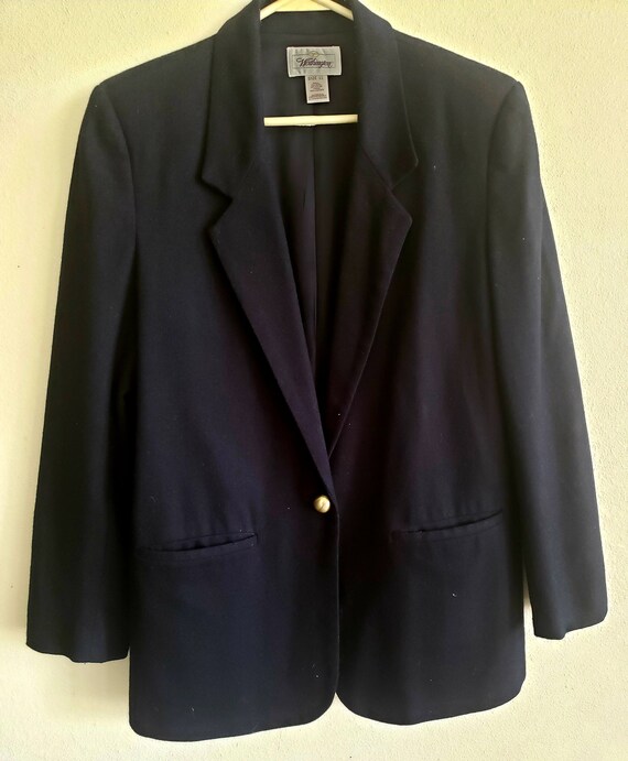 Vintage Black Wool Blazer by Worthington - image 6