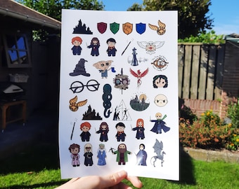 37 Harry Potter-geïnspireerde stickers - om te gebruiken in je eigen dagboek