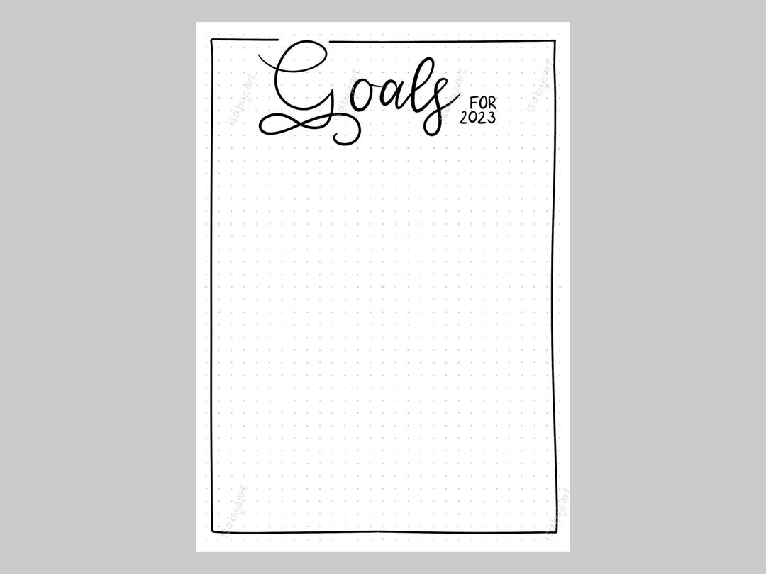 Goals for 2023 Digital Download Printable Etsy