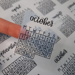 2024/2025 bullet journal calendar stickers - to use in your own bullet journal