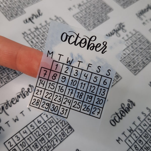 Stickers pour calendrier bullet journal 2024/2025 - à utiliser dans votre propre bullet journal