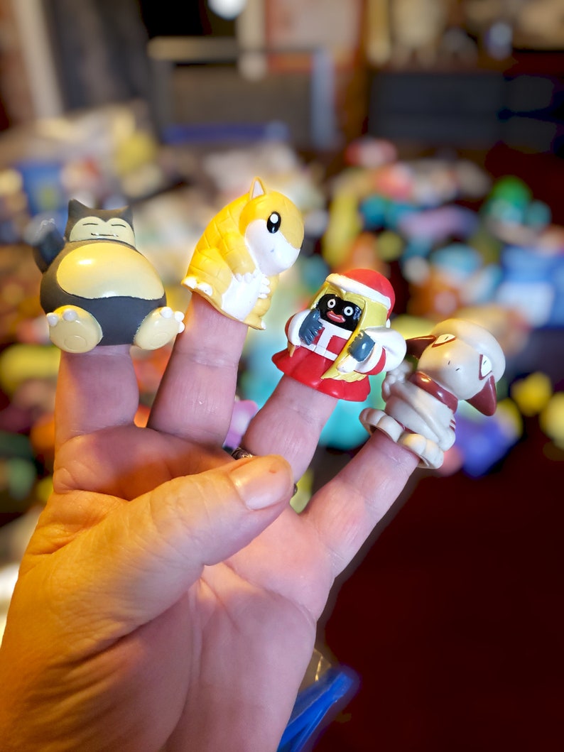 Vintage Bandai Pokemon Finger Puppets Lot of 4 Etsy