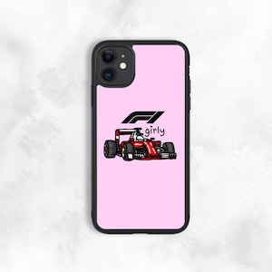 Formula One Girly Phone Case - F1, Formula 1 Gift, Present, F1 Fan, F1 Lover, Rubber Phone Case For iPhone, Gift For Her, Car Lover, Cars