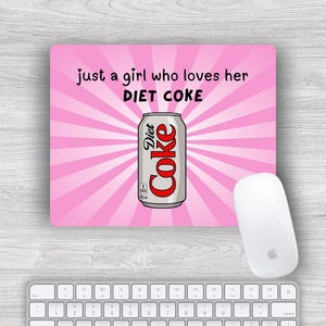 Diet Coke Mouse Mat - Polyester, Anti-slip Base, Diet Coke Lover, Gift, Mouse Mat, Picture Mouse Mat, Mouse Pad, PC, Laptop, Computer