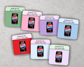 Personalised Pepsi Max Drink Coaster - Trendy Coaster, Coaster Gift, Custom Gift, Energy Drink, Drink Coaster, MDF Wood Coaster