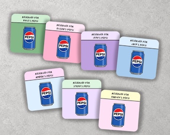 Personalised Pepsi Drink Coaster - Trendy Coaster, Coaster Gift, Custom Gift, Energy Drink, Pepsi Drink Coaster, MDF Wood Coaster