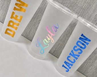Personalised Cold Cup With Straw - 24oz, Children’s Gift, Children’s Cups, Kids Birthday Cups, Party Cups, Custom Party Cups, End Of Year