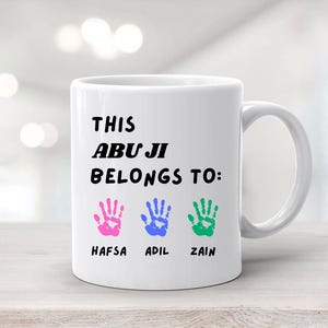 Personalised Abu Ji Mug - Gift From Kids, Mug For Dad, Desi Mug, Muslim Mug, Muslim Father Gift, Islamic Gift, Father’s Day, Double Sided