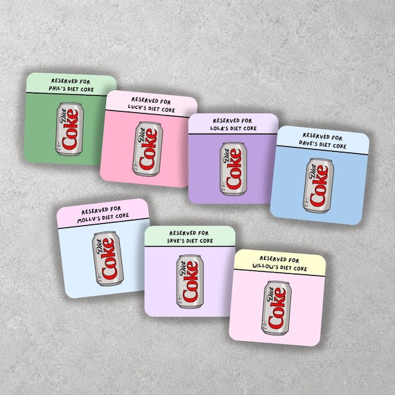 Personalised Diet Coke Drink Coaster - Trendy Coaster, Coaster Gift, Custom Gift, Diet Coke Lover, Special Gift, MDF Wood Coaster