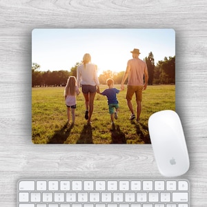 Personalised Picture Mouse Mat - Polyester, Anti-slip Base, Custom Picture, Family Gift, Christmas Gift, Mouse Pad, Birthday Gift, Present