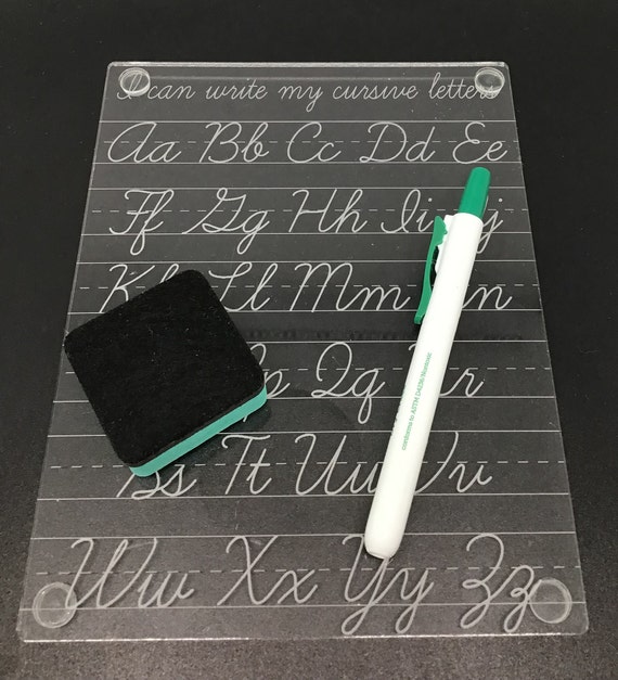 Cursive Tracing Board Cursive Practice Cursive Writing - Etsy