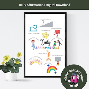 Positive Affirmation Poster – Therapy Quotes Printable, Motivational Wall Art, Digital Download for Self-Love, Mental Health Decor