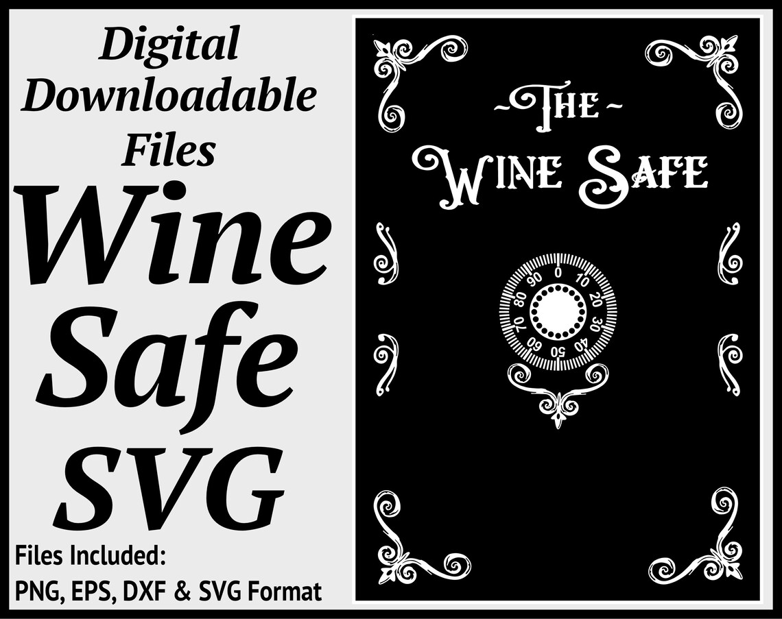 Wine Safe Svg Instant Downloadable Digital SVG for Cricut Etsy