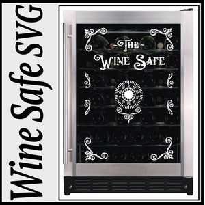 Vino seguro SVG - SVG digital descargable instantáneo para Cricut, Silhouette, máquinas de corte EPS, DXF, Png, Svg