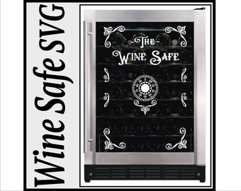 Wine Safe Svg - Instant Downloadable Digital SVG for Cricut, Silhouette, Cutting Machines EPS, DXF, Png, Svg