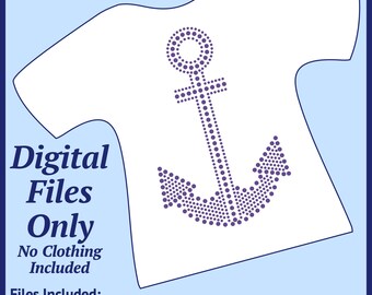 Nautical Dotted Anchor SVG PNG EPS Digital Files for Cricut Silhouette Files