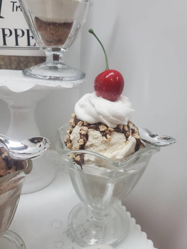 Fake Ice Cream Sundae Fake Hot Fudge Sundeaice Cream Decor - Etsy
