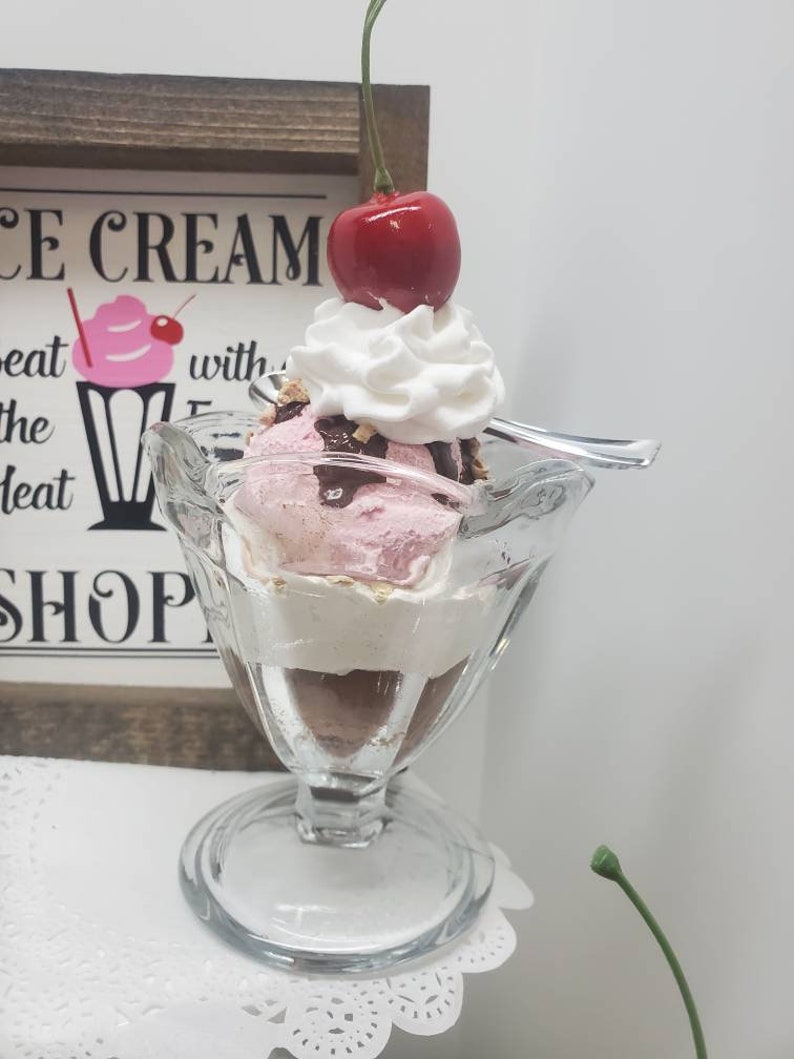 Fake Ice Cream Sundae Fake Hot Fudge Sundea,ice Cream Decor, Sweet ...