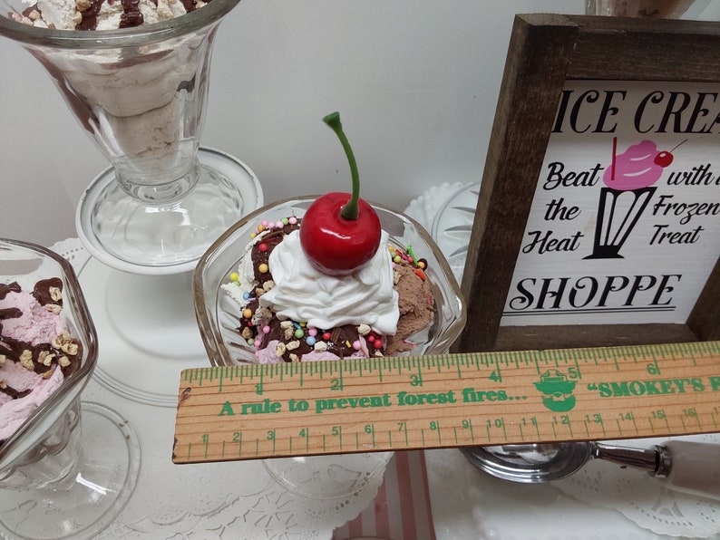 FAKE Old Fashioned Hot Fudge Sundae, Retro Ice Cream Shop, Car Hop Food ...