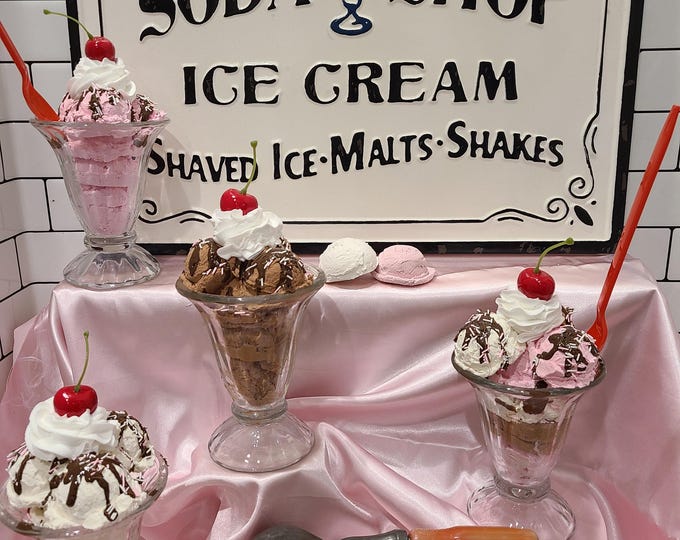 Fake Ice Cream Sundae Retro 50s Diner Decor - Etsy